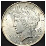 1922 Peace Silver Dollar BU