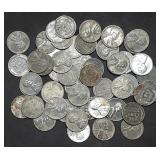 50 Coin Roll World War 2 Steel Wheat Pennies