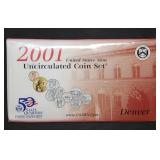 2001 Denver 10-Coin Mint Set in Envelope