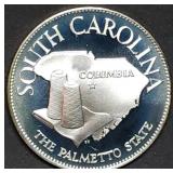 14.5g Sterling Silver Proof Medal South Carolina