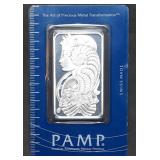 1 Troy Oz .999 Silver PAMP Suisse Lady Fortuna Bar