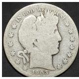 1903-S Barber Silver Half Dollar