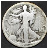 1917-D Reverse Walking Liberty Silver Half Dollar