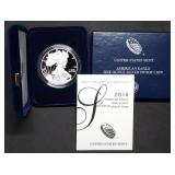 2018 W 1oz Proof Silver Eagle MIB