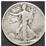 1943 Walking Liberty Silver Half Dollar