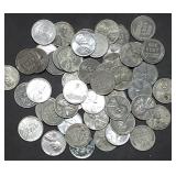 50 Coin Roll World War 2 Steel Wheat Pennies