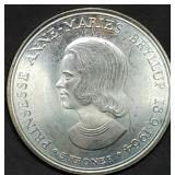 1964 Denmark 5 Kroner 80% Silver Coin Gem BU