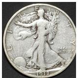 1918-S Walking Liberty Silver Half Dollar