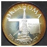 14.5g Sterling Silver Proof Medal 1976 Oklahoma