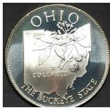 14.5g Sterling Silver Proof Medal 1976 Ohio