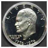 1976 Bicentennial Proof Silver Ike Dollar in Capsu