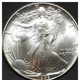 1986 1oz Silver Eagle Gem BU 1st Year