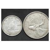 Canada 80% Silver Quarter & Dime .2oz ASW
