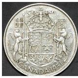 1951 Canada Silver Half Dollar