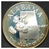 14.5g Sterling Silver Proof Medal 1976 Alabama