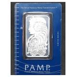 1 Troy Oz .999 Silver PAMP Suisse Lady Fortuna Bar