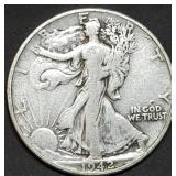 1942 Walking Liberty Silver Half Dollar