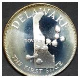 14.5g Sterling Silver Proof Medal 1976 Delaware