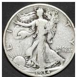 1934-D Walking Liberty Silver Half Dollar