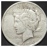 1924 Peace Silver Dollar