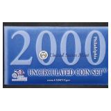 2000 Philadelphia 10-Coin Mint Set in Envelope