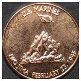1oz Copper Bullion Round BU US Marines