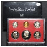 1981 US Mint Proof Set w/ SBA Dollar