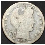 1895 Barber Silver Half Dollar
