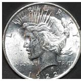 1922 Peace Silver Dollar Gem BU