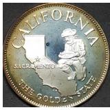 14.5g Sterling Silver Proof Medal 1976 California
