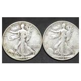 1944 & 1946-S Walking Liberty Silver Half Dollars
