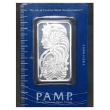 1 Troy Oz .999 Silver PAMP Suisse Lady Fortuna Bar