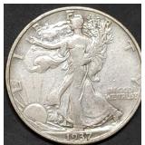 1937 Walking Liberty Silver Half Dollar