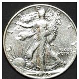 1940-S Walking Liberty Silver Half Dollar