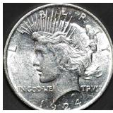 1924 Peace Silver Dollar Gem BU
