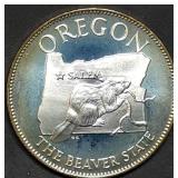 14.5g Sterling Silver Proof Medal 1976 Oregon
