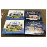 4 Plasticville HO Scale Buildings