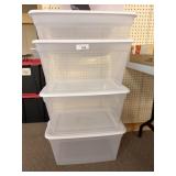 4 Totes w/ Lids