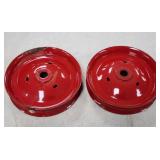 Pair of IH Red Pedal Tractor Front Disc Rims