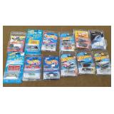 12 Hot wheels New on Cards