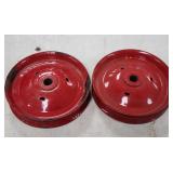 Pair of IH Red Pedal Tractor Front Disc Rims