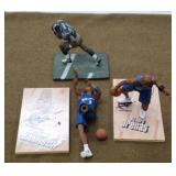 3 Basketball & Football Figures
