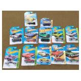 12 Hot wheels New on Cards