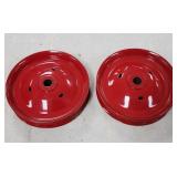 Pair of IH Red Pedal Tractor Front Disc Rims
