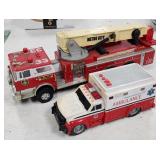 Batter Powered Ambulance & 20" Fire Truck Toys