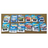 12 Hot wheels New on Cards