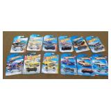 12 Hot wheels New on Cards