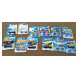 12 Hot wheels New on Cards