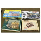 4 HO Scale Building Kits