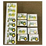 Set of 8 John Deere Tractors